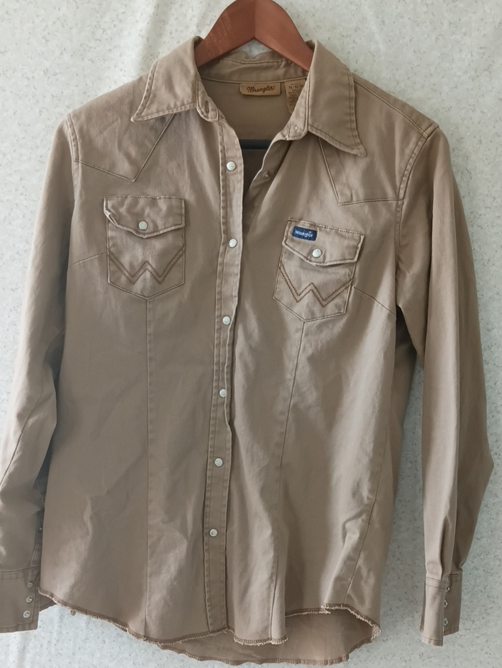 Wrangler Tan Western Snap-Front Shirt